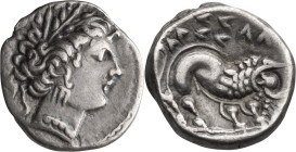 Cisalpine Gaul, the Insubres, Imitation of Massalia. Drachm; Cisalpine Gaul, the Insubres, Imitation of Massalia; c. 200-150 BC, Drachm, 2.97g. De La ...