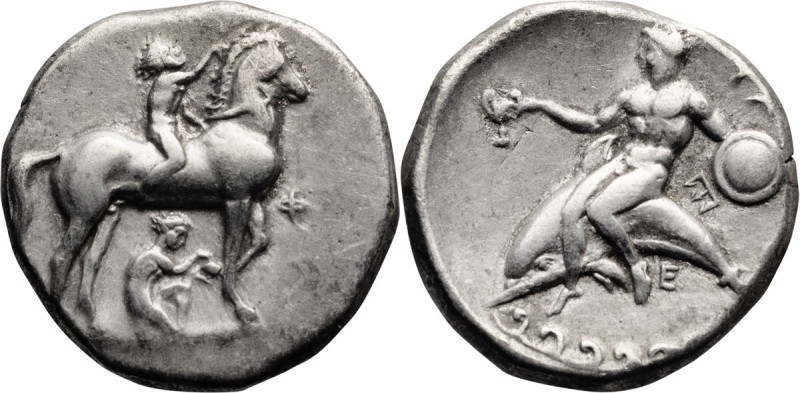 Calabria, Tarentum. Stater; Calabria, Tarentum; 344-334 BC, Stater, 7.70g. Vlast...