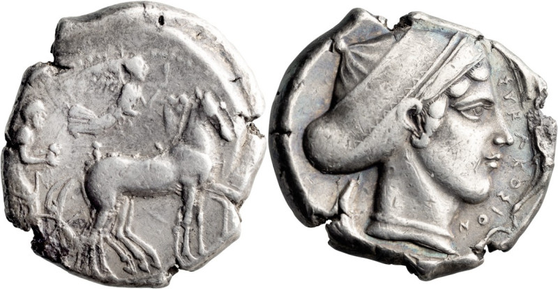 Sicily, Syracuse. Tetradrachm; Sicily, Syracuse; 430-420 BC, Tetradrachm, 17.24g...