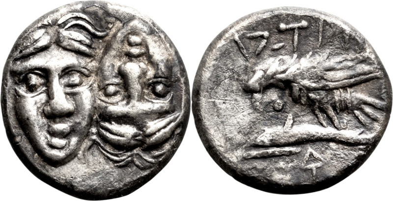 Danubian District, Istrus. 1/4 Drachm; Danubian District, Istrus; 4th century BC...