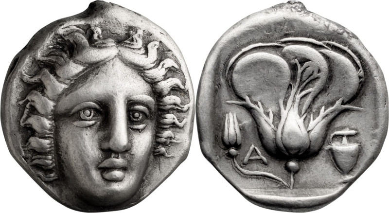 Caria, Rhodes. Tetradrachm; Caria, Rhodes; Unpublished. 385-360 BC, Tetradrachm,...