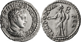 Elagabalus (218-222 AD). Denarius; Elagabalus (218-222 AD); 218-222 AD, Antioch, 218-219 AD, Denarius, 2.76g. RIC-201, C-278. Obv: ANTONINVS PIVS FEL ...