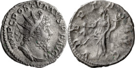 Postumus. Antoninianus; Postumus; 260-268 AD, Antoninianus, 3.53g. RIC-330, C-366, S-3031a. Obv: Radiate bust r. Rx: Uberitas standing facing, head le...