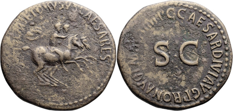 Nero and Drusus Caesars. Dupondius; Nero and Drusus Caesars; Rome, Under Caligul...