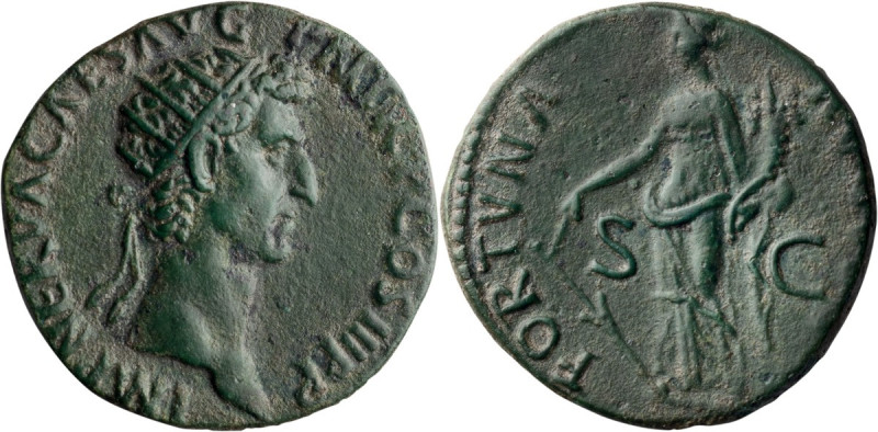 Nerva. Dupondius; Nerva; 96-98 AD, Rome, 97 AD, Dupondius, 8.42g. BM-123, Paris-...