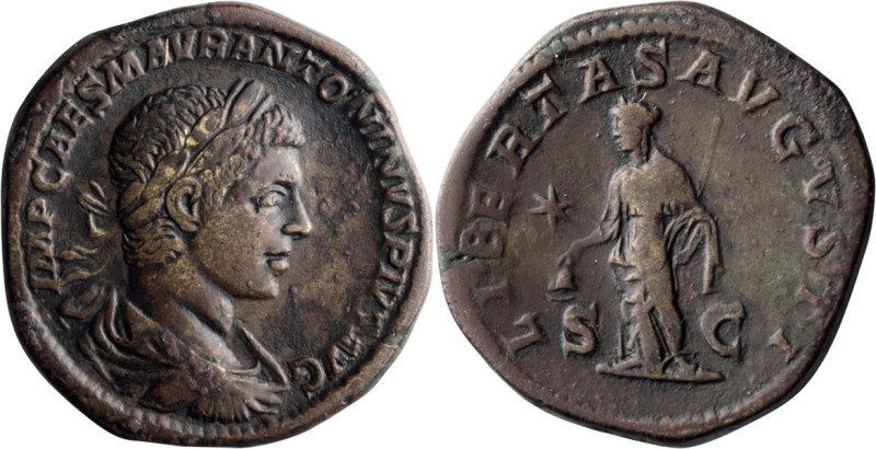 Elagabalus . Sestertius; Elagabalus ; 218-222 AD, Rome, Sestertius, 22.60g. RIC-...