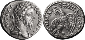 Septimius Severus. Tetradrachm; Septimius Severus; 193-211 AD, Laodiceia ad Mare, Seleucis and Pieria, 207-8 AD, Tetradrachm, 11.64g. Prieur-1140 (33 ...
