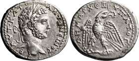 Caracalla. Tetradrachm; Caracalla; 198-217 AD, Antiochia ad Orontem, Seleucis and Pieria, 208-211 AD, Tetradrachm, 12.90g. Bellinger-9, Prieur-208. Ob...