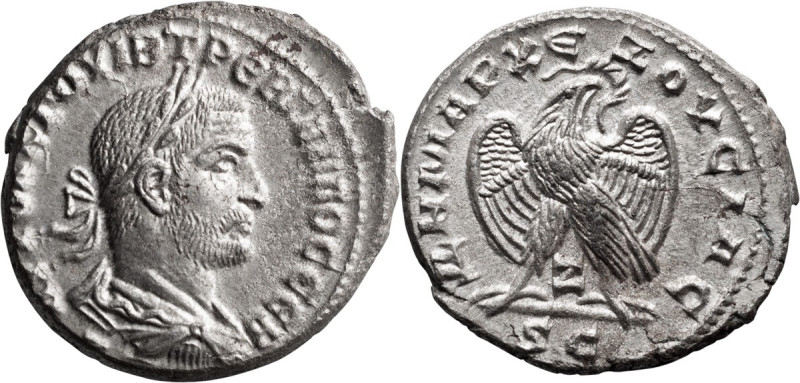 Trebonianus Gallus. Tetradrachm; Trebonianus Gallus; 251-253 AD, Antiochia ad Or...