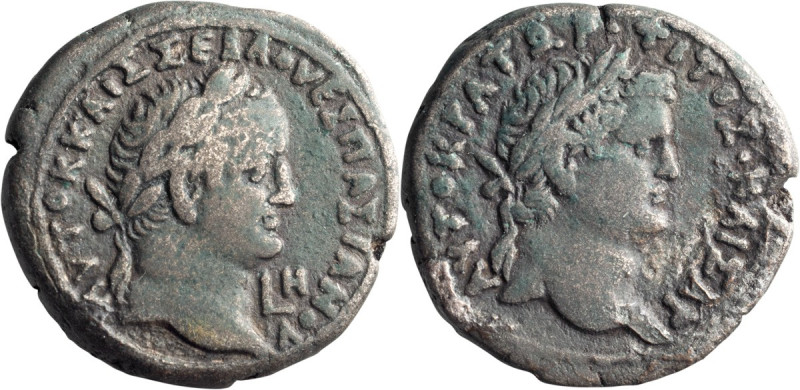 Vespasian and Titus. Tetradrachm; Vespasian and Titus; 69-79 AD, Alexandria, Egy...