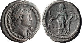 Trajan. Tetradrachm; Trajan; 98-117 AD, Alexandria, Egypt, 116/7 AD, Tetradrachm, 12.16g. Geissen-706, Dattari-659, BM-364, RPC-4916 (57 spec.). Obv: ...