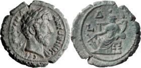 Marcus Aurelius. Tetradrachm; Marcus Aurelius; 161-180 AD, Alexandria, Egypt, L Δ=Year 4=163/4 AD, Tetradrachm, 12.93g. Emmett-2085, Cologne-2026 var....