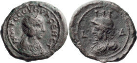 Otacilia Severa. Tetradrachm; Otacilia Severa; Alexandria, Egypt, Year 4 = 246/7 AD, Billon Tetradrachm, 12.49g. Cologne-2769, Emmett-3535/4 (R2). Rx:...