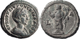 Herennia Etruscilla. Tetradrachm; Herennia Etruscilla; Alexandria, Egypt, Year 1=249/50 AD, Billon Tetradrachm, 13.76g. RPC-2259 (29 spec.), Emmett-36...