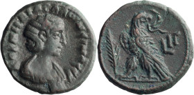 Salonina. Tetradrachm; Salonina; Alexandria, Egypt, Year 13=265/6 AD, Billon Tetradrachm, 9.14g. Cologne-2973, Emmett-3853/13 (R1). Obv: KOPNHΛIA CAΛO...