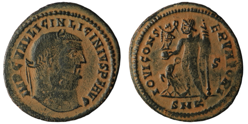 Licinius I. (317-320 AD). Follis. Cyzicus. Obv: IMP LICINIVS PF AVG. laureate bu...