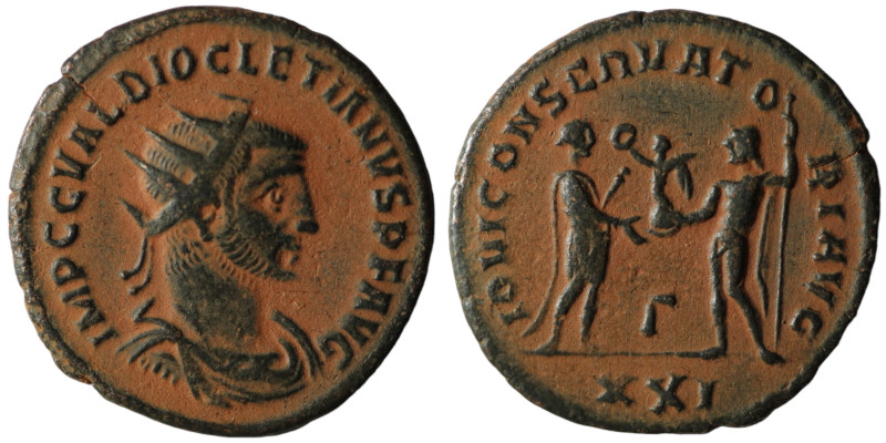 Diocletian. (285 AD). Æ Antoninian. Antioch. Obv: IMP C M AVR VAL DIOCLETIANVS P...