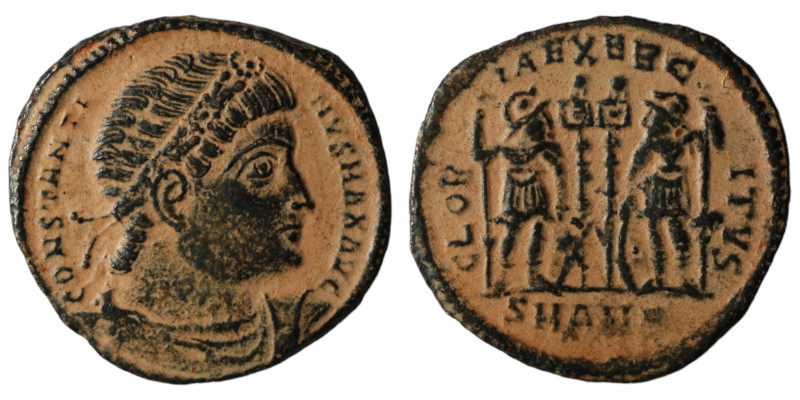 Constantinus I. (306-337 AD). Æ Follis. Antioch. Obv: CONSTANTINVS MAX AVG. laur...