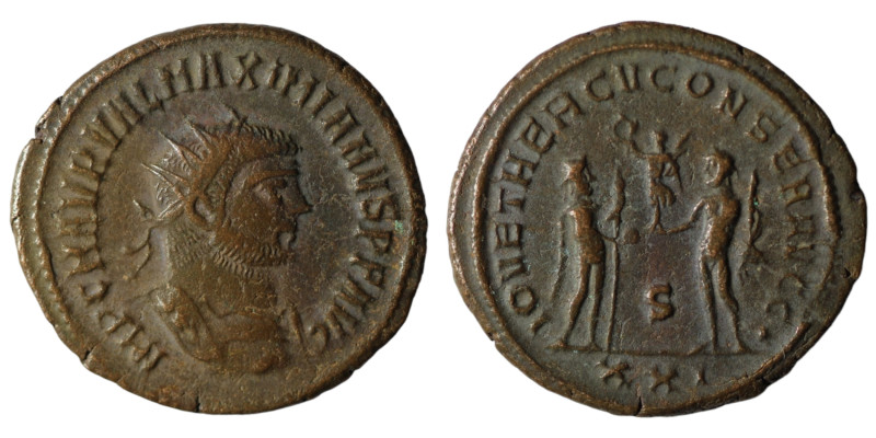 Maximianus. (286-305 AD). Æ Antoninian. Antioch. Obv: IMP C M AVR VAL MAXIMIANVS...