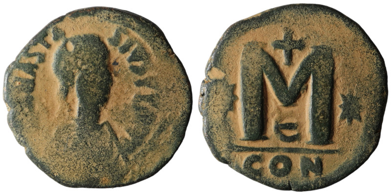 Anastasius I. (491-518 AD). Follis. Constantinople. Obv: D N ANASTASIVS P P AVG....