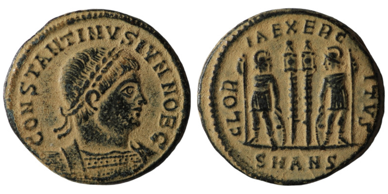 Constantinus II. (330-333 AD). Æ Follis. Antioch. Obv: FL IVL CONSTANTINVS NOB C...