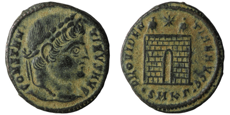 Constantinus I. (307-337 AD). Follis. Cyzicus. Obv: CONSTANTINVS AVG. laureate b...