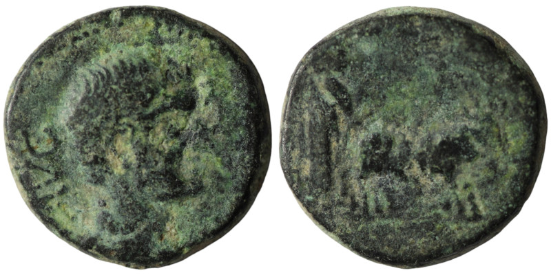 Tiberius. (14-37 AD). Æ Bronze. provincial mint. 16mm, 4,13g