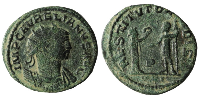 Aurelian. (274-275 AD). Æ Antoninian. Antioch. Obv: IMP C AVRELIANVS AVG. radiat...