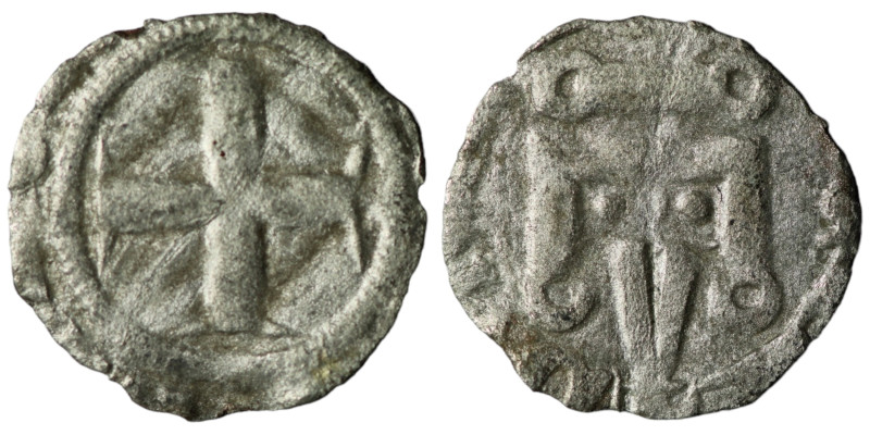 Despotate of Epirus. John II. (1323-1325 AD) BI Denier. 12mm, 0,22g