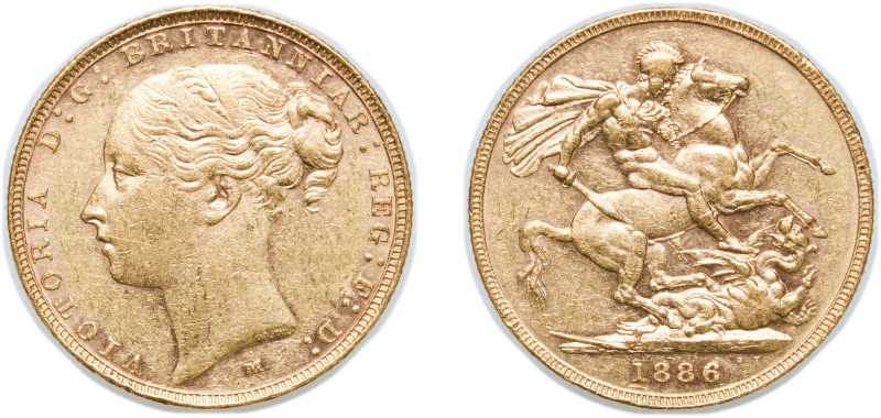 Australia British colony 1876 M 1 Sovereign - Victoria Gold (.917) Melbourne Min...