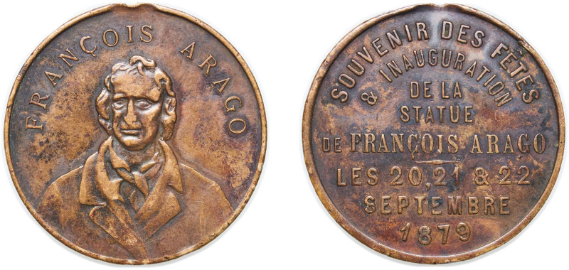 France Third Republic 1879 Medal - Inauguration of the statue of François Arago ...