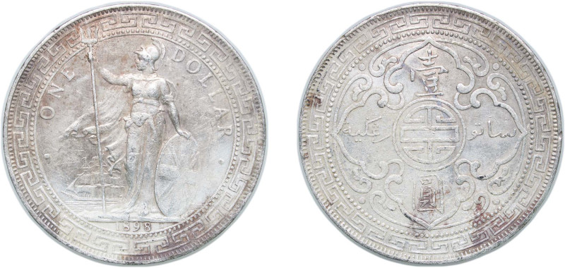 Great Britain United Kingdom 1898 (B) 1 Dollar (British Trade Dollar) Silver (.9...