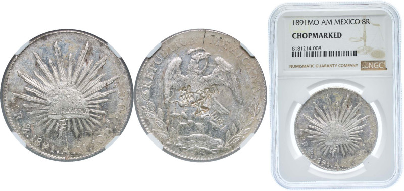 Mexico Federal Republic 1891 Mo AM 8 Reales Silver (.903) Mexico City Mint (8076...