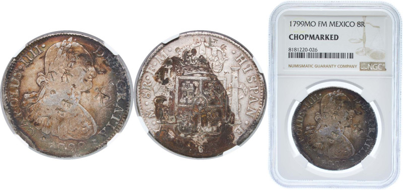 Mexico Spanish colony 1799 Mo FM 8 Reales - Carlos IV Silver (.903) Mexico City ...