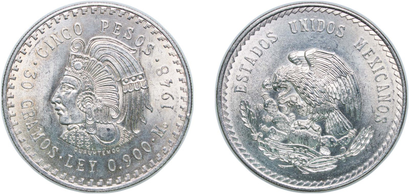 Mexico United Mexican States 1948 Mo 5 Pesos Silver (.900) Mexico City Mint (267...