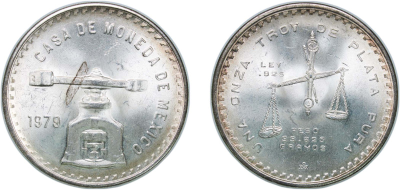 Mexico United Mexican States 1979 Mo 1 Onza Silver (.925) Mexico City Mint (4508...