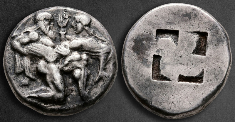 Islands off Thrace. Thasos circa 480-463 BC. 
Stater AR

21 mm, 7,35 g

Nud...