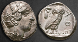Attica. Athens circa 454-404 BC. Tetradrachm AR