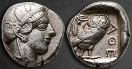 Attica. Athens circa 454-404 BC. Tetradrachm AR