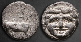 Mysia. Parion circa 400-300 BC. Hemidrachm AR
