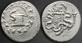 Ionia. Ephesos  circa 180-67 BC. Dated CY 5 (130/29 BC). Cistophoric Tetradrachm AR
