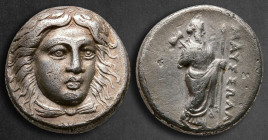 Satraps of Caria. Halikarnassos. Maussolos 377-352 BC. Drachm AR