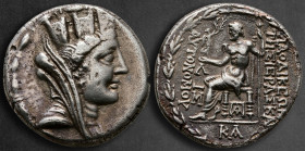 Seleucis and Pieria. Laodikeia ad Mare circa 78-16 BC. Dated CY 30 (52/1 BC). Tetradrachm AR