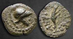 Judaea. Jerusalem. Hasmoneans. John Hyrkanos I (Yehohanan) 135-104 BC. Bronze Æ