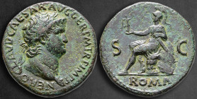 Nero AD 54-68. Rome. Sestertius Æ