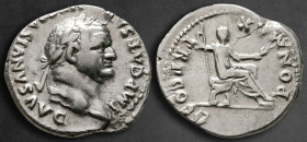 Vespasian AD 69-79. Rome. Denarius AR