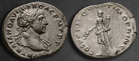 Trajan AD 98-117. Struck AD 108-109. Rome. Denarius AR