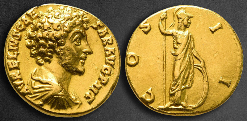 Marcus Aurelius, as Caesar AD 139-161. Rome
Aureus AV

17 mm, 5,96 g

AVREL...