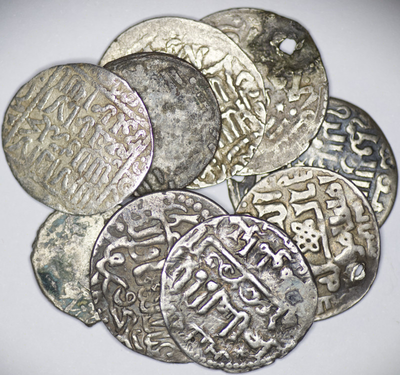 Lot of 9 silver Islamic coins, mainly Seljuk of Rum. Fine to Very fine(24.25g)