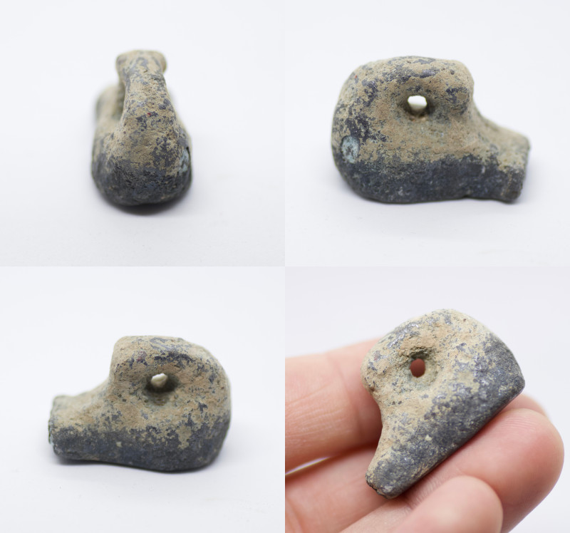 Ancient Eastern/ Byzantine? Bronze unit. In a shape of a duck head (41.73g)